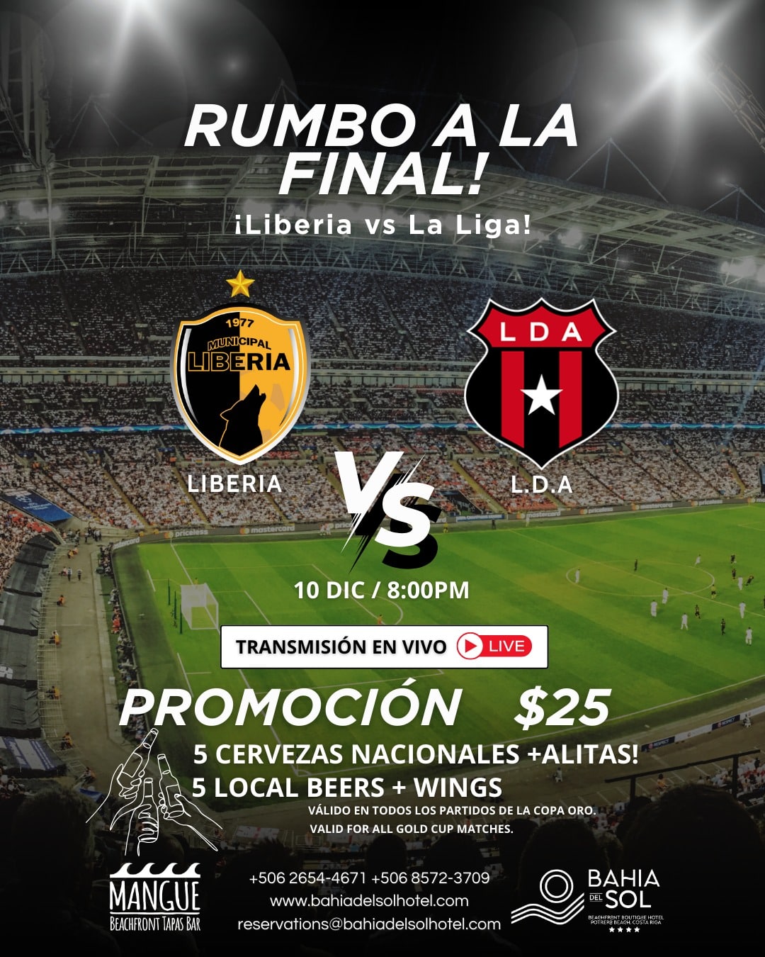 Partido Liberia- Alajuelense.